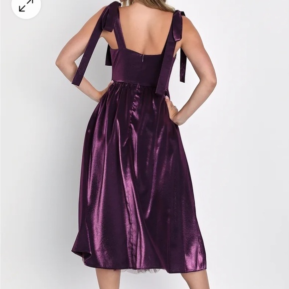 Gala Perfection Purple Tie-Strap Midi Skater Dress
Lulus size small - Picture 4 of 11